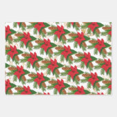 Notenkraker Sugar Plum Fairy Poinsettia Kerstmis Inpakpapier Vel (Voorkant)