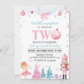 Notenkraker Sugar Plum Fairy Verjaardag uitnodigin Kaart (Voorkant)