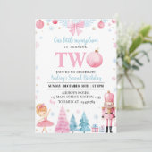 Notenkraker Sugar Plum Fairy Verjaardag uitnodigin Kaart (Staand voorkant)