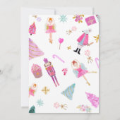 Notenkraker Sugarplum Fairy Baby shower Invitation Kaart (Achterkant)