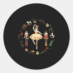 Notenkraker Suikerpruimfee Winter Verjaardag Baby Ronde Sticker