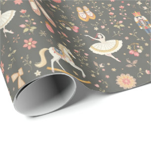 Notenkraker Suite Ballerina Horse Grey Cadeaupapier