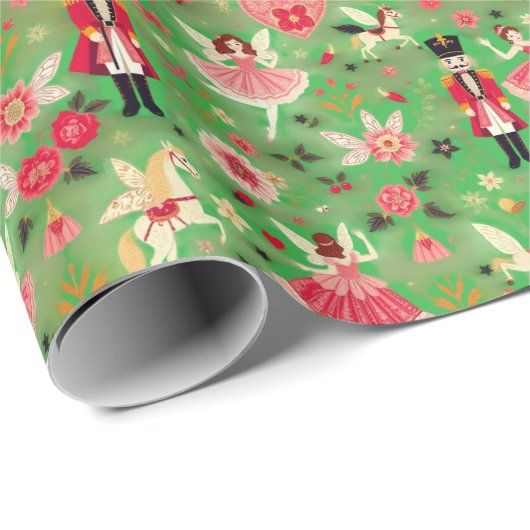 Notenkraker Suite Sugar Plum Fairy Flying Horses Cadeaupapier (Rol Hoek)