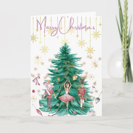 Notenkraker thema feestdagen kaart (Voorkant)