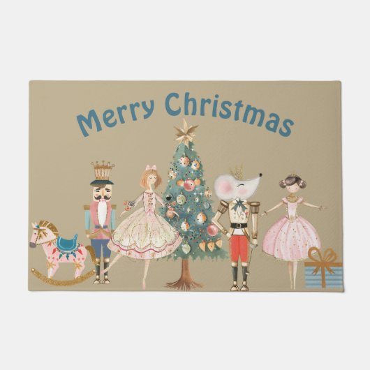 Notenkraker Thema Kerst Deurmat (Voorkant)