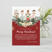 Notenkraker thema kerstfeest feestdagenkaart (Staand voorkant)