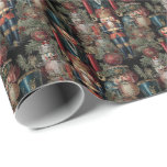 Notenkraker Tiny Pattern Christmas Soldiers Cadeaupapier<br><div class="desc">Notenkraker Tiny Pattern Christmas Soldiers Wrapping Paper brengt de magie van de feestdagen naar uw cadeau-geven met zijn elegante,  feestelijke ontwerp. Met prestigieus versierde Notenkrakersoldaten gekleed in  uniformen,  allemaal strak gebundeld rond groenblijvende en kerstversieringen. Ontdek de ware geest van het seizoen. "notenkraker" "ornamenten" "maretak"</div>