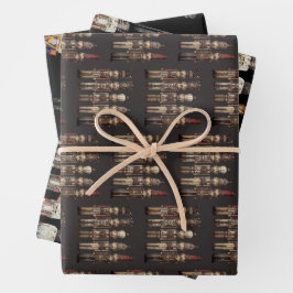 Notenkraker Trio Christmas Black Inpakpapier Vel