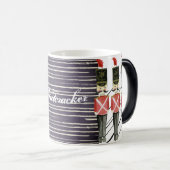 Notenkraker Trio Gestreept Blauw Rood Soldaat Magische Mok (Voorkant rechts)