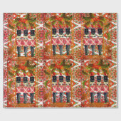 Notenkraker Trio Holly Lijst Soldaat Cadeaupapier (Vlak)