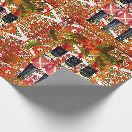 Notenkraker Trio Holly Lijst Soldaat Cadeaupapier (Hoek)