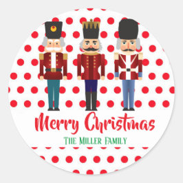 Notenkraker Trio Kerstvakantie Ronde Sticker