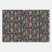 Notenkraker Trio Plum Zwart Groen Inpakpapier Vel (Voorkant 2)