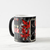 Notenkraker Trio Rood Blad Ballerina Soldaat Magische Mok (Voorkant links)