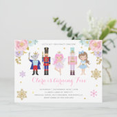 Notenkraker Uitnodiging Suiker Plum Fairy Uitnodig (Staand voorkant)