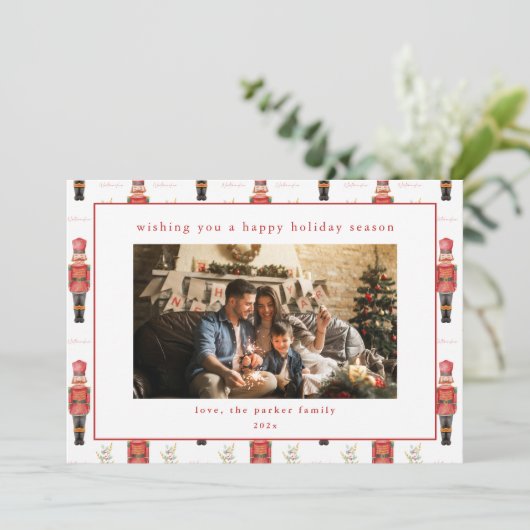 Notenkraker Vakantie Kerst Kaart met Foto (Staand voorkant)