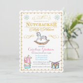 Notenkraker Vakantie Winter Baby shower Invitation Kaart (Staand voorkant)