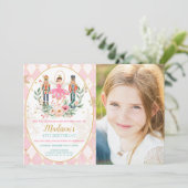 Notenkraker Verjaardag Meisje Ballet Meisje Suger  Kaart (Staand voorkant)