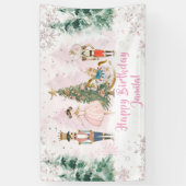 Notenkraker Verjaardag Sugar Plum Feest Spandoek (Verticaal)
