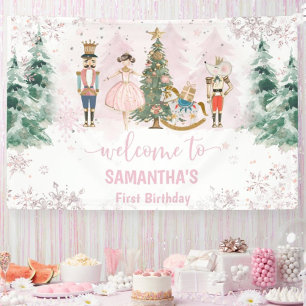 Notenkraker verjaardag Sugar Plum Party Spandoek