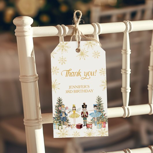 Notenkraker Verjaardagsfeest Dank u Cadeau Labels Cadeaulabel