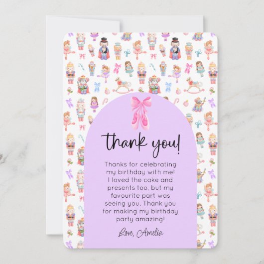 Notenkraker Verjaardagsfoto Dank u Kaart (Voorkant)