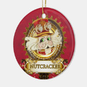 Notenkraker vertelde ronde keramische Ornament (Links)