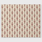Notenkraker Vintage Kerstmis Cadeaupapier (Vlak)