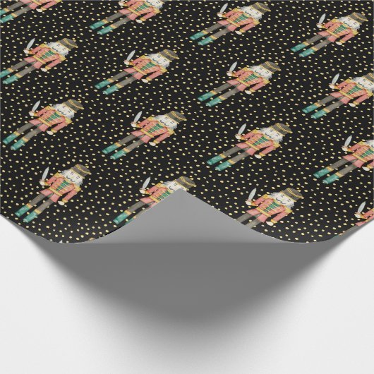 Notenkraker Vintage Kerstmis Cadeaupapier (Hoek)