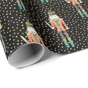 Notenkraker Vintage Kerstmis Cadeaupapier
