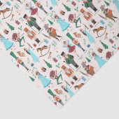 Notenkraker Vintage Kerstvakantie Tissuepapier (Detail)