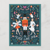 Notenkraker Vrede Liefde Vreugde Kerst Briefkaart (Voorkant)