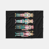 Notenkraker Vrolijk Kerstfeest Familie Pyjama Hol Fleece Deken (Voorkant (Horizontaal))