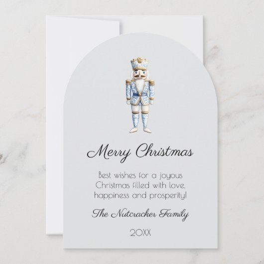 Notenkraker Vrolijk Kerstfeest Foto Wenskaart Kaart (Achterkant)