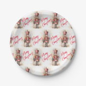  Notenkraker & Vrolijk Kerstfeest Papieren Bordje (Voorkant)