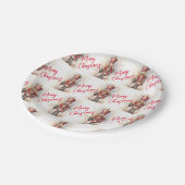  Notenkraker & Vrolijk Kerstfeest Papieren Bordje (Gekanteld)