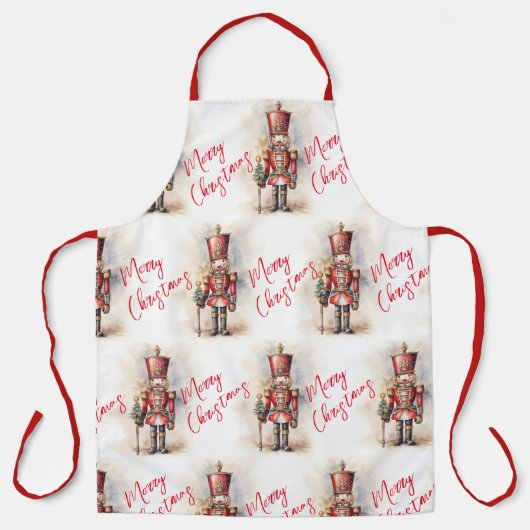  Notenkraker & Vrolijk Kerstfeest Schort (Voorkant)