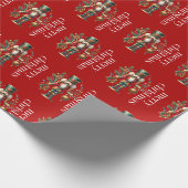 Notenkraker Vrolijk Kerstfeest Witte Retro Typogra Cadeaupapier (Hoek)