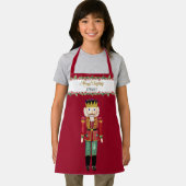 Notenkraker Vrolijk Kerstmis Candy Cane Holly Een  Schort (Insitu)
