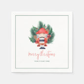 Notenkraker Vrolijke Kerstmis Typografie Servet (Voorkant)