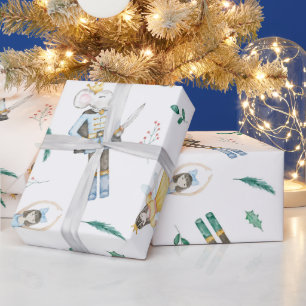 Notenkraker Waterverf Cadeaupapier