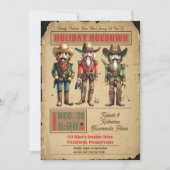 Notenkraker Western Vakantie Hoedown Kerstfeest Kaart (Voorkant)