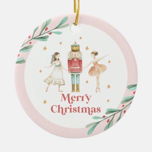 Notenkraker Winter Ballet Kerstmis Keramisch Ornament (Voorkant)