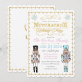 Notenkraker Winter Feestelijke Uitnodiging (Voorkant / Achterkant)