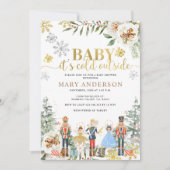 Notenkraker Winter Het is koud buiten Baby Shower Kaart (Voorkant)