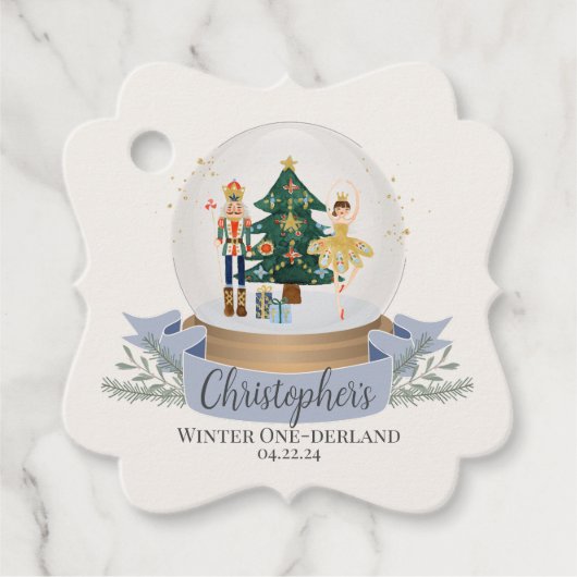 Notenkraker Winter Nederland eerste verjaardagsfee Bedankjes Labels (Voorkant)