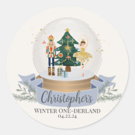 Notenkraker Winter Nederland eerste verjaardagsfee Ronde Sticker
