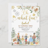 Notenkraker winter Oh wat leuk eerste verjaardag Kaart (Voorkant)