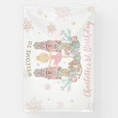 Notenkraker Winter Onederland 1e Verjaardag Achter Spandoek (Verticaal)