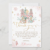 Notenkraker Winter Onederland 1e Verjaardag Blond Bedankkaart (Voorkant)